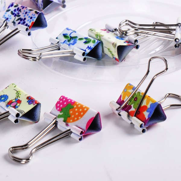 wholesale PVC drum 4 color 25mm color OEM printed binder clip