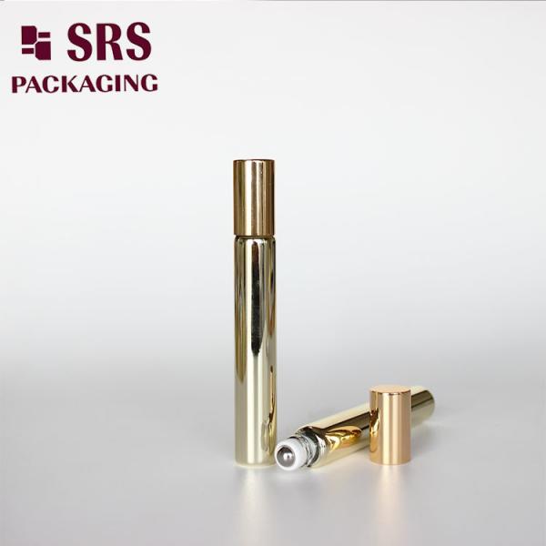 SRS cosmetic empty 10ml gold glass roller ball perfume bottle