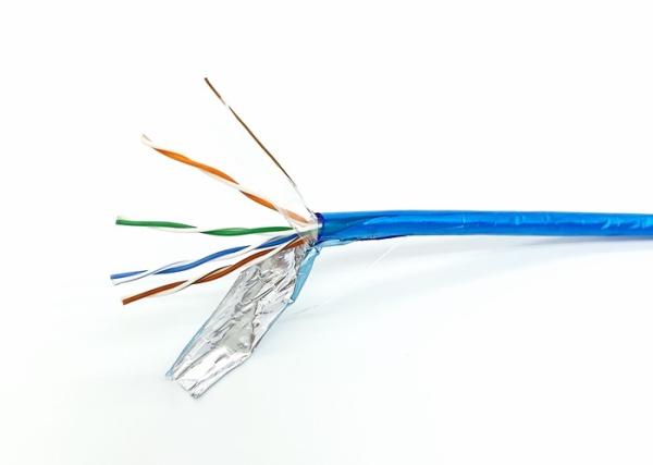Shielded FTP/UTP Twisted Bulk CAT5E Cable Blue Transparant PVC Computer Wire