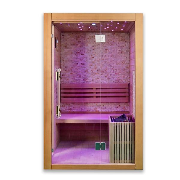 3kw Stove Heater Hemlock Wooden Indoor Steam Sauna Room For 2 Person