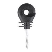 Cerca elétrica preta Post Insulators Ring Screw-In Wood Post Insulators