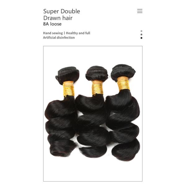 Non Remy 25.4cm 10 Inch Real Human Hair Bundles Loose Wave Tangle Free