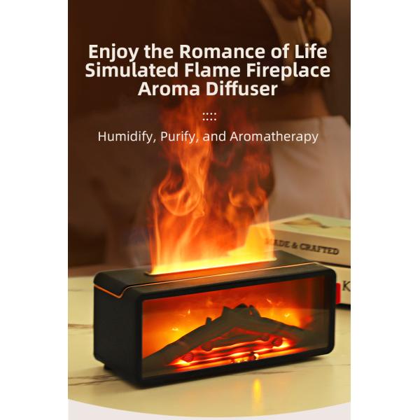 LED Fireplace Lamp with Aroma Diffuser and Remote Control