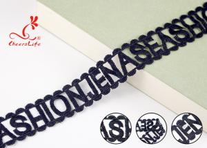 Fashion Schiffli Guipure Polyester Lace Trims Reach L4 High Color Fastness 3.5CM