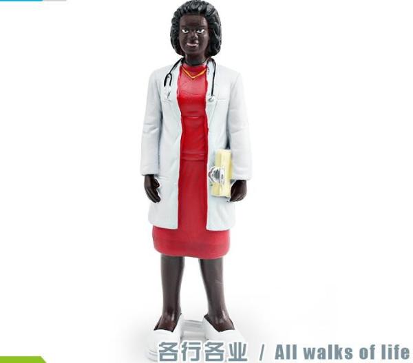 Pessoas no Trabalho Modelo Brinquedo Mulher Doutor Figura Fingir Profissionais Figura Figura Carreira Figura Brinquedos para Meninos Meninas Crianças