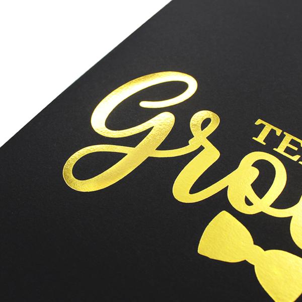 Black Wedding Jewelry Branded Paper Bags With Grosgrain Handle Gold Foil Logo