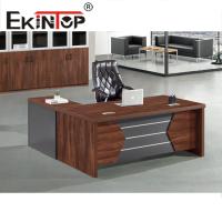 Mobiliário de escritório executivo folheado de madeira de luxo BOSS mesa de escritório de madeira de luxo