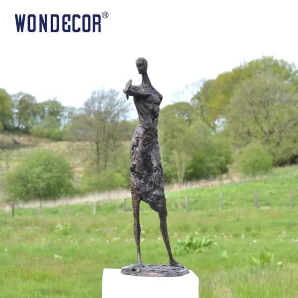 Abstract Person Holding Bird Outdoor Metal Sculpture bronze 160cm
