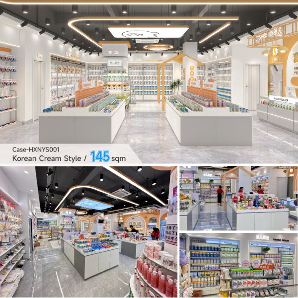 Korean Cream Style Baby Store Display Customizable 145 Sqm