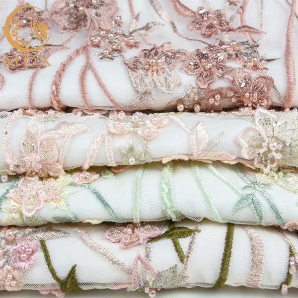 Превосходное ткани шнурка Applique отрезка руки полиэстера подгонянное для платья свадьбы