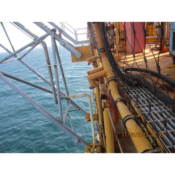 Helideck Perimeter Wire Mesh Safety Net SS316 Drop Safety Wire Rope Nets