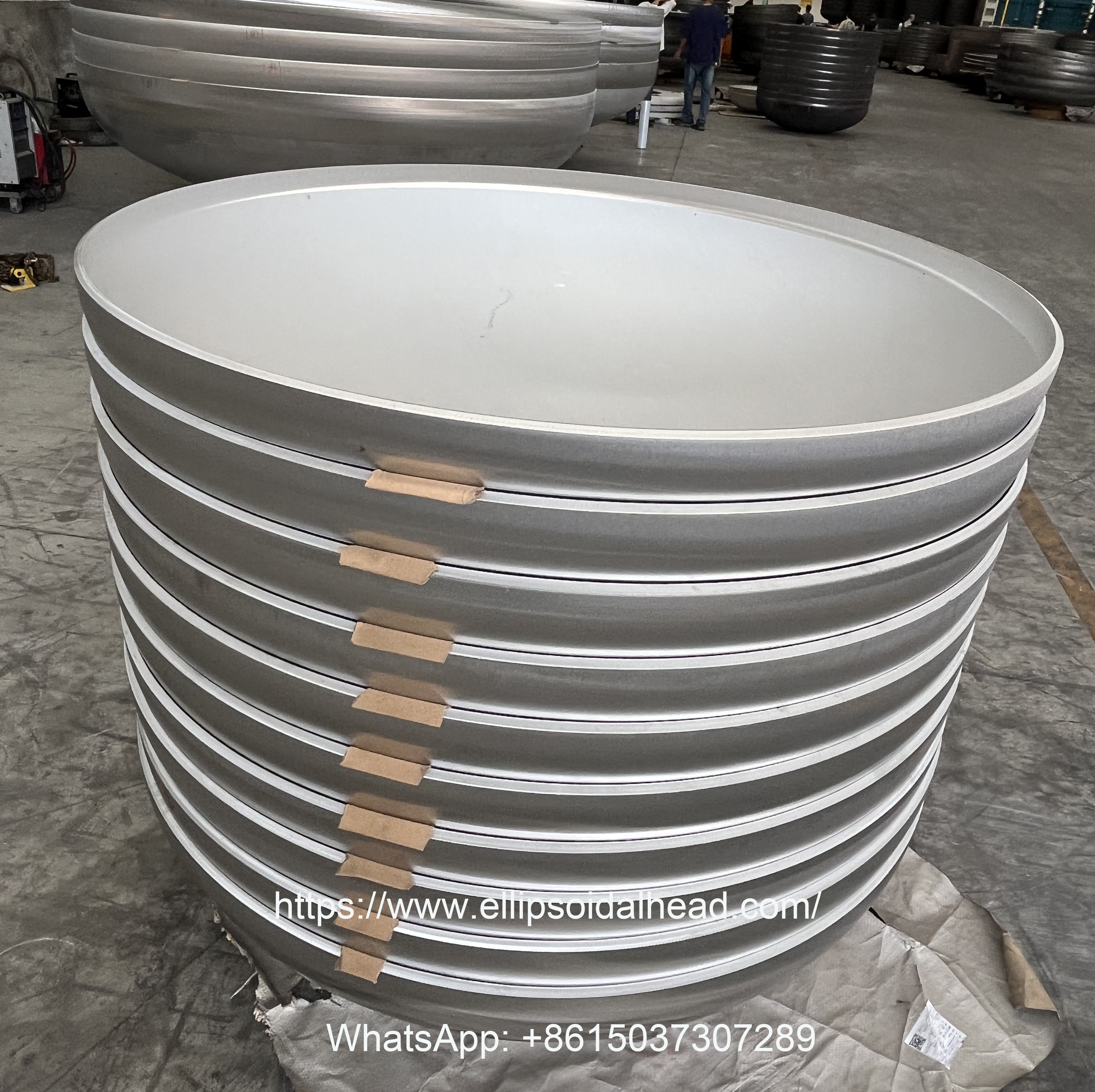 ASME 304L Stainless Steel Vessel Dished Head with Edge Prep VO30° for Storage