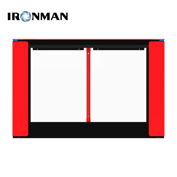 Red Leaf Swing Barrier Gate Turnstile Made Of Aluminum Alloy For Hotel Government Building