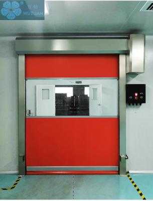 Portas industriais de alta velocidade de aço vermelhas de 2m/S 2mm