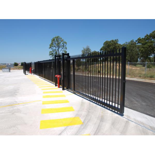Metal Wrought Iron Garrison Fence Panels Press Top Galvanized 1.8m Height