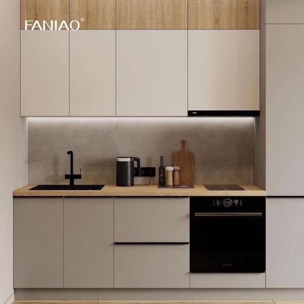 Armários de cozinha em forma de L para quarto de hotel