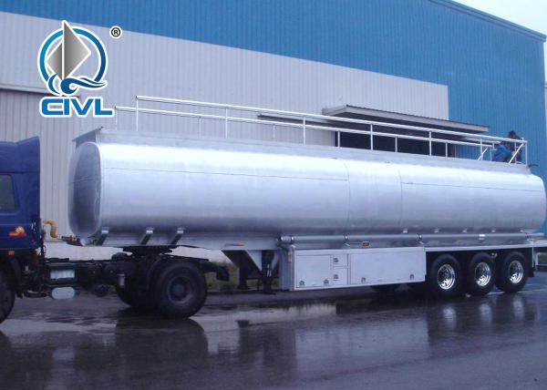 3 Axles 22MT Aluminum Fuel Tank Semi trailer Oil Tanker Trailer