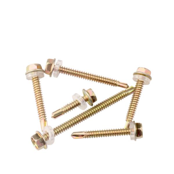 OEM personalizado de metal galvanizado hexagonal cabeza hexagonal auto perforación tornillo para techos