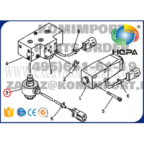 203-60-56180 Hydraulic Pump Excavator Solenoid Valve For Excavator PC60-5 PC120-5 PC60-5
