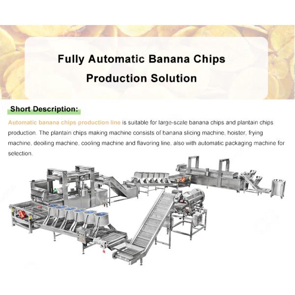 500kg/H Hot Sale Automatic Plantain Chips Processing Machines Banana Chips Product Line
