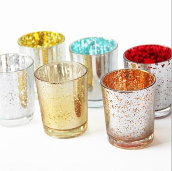 Star candle holder mercury glass candle holder/jar/cup tealight candle holder for wedding gift