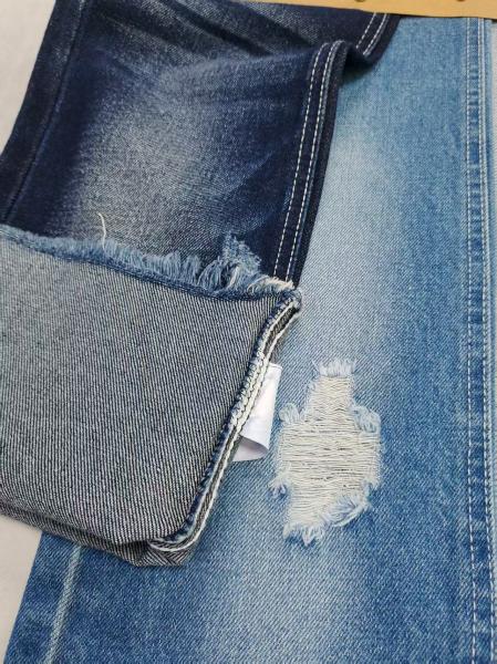 Tissu denim INDIGO FONCÉ 80% coton super doux, sergé JSD3328 pour jeans de copines