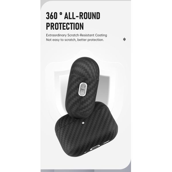 Black Color Carbon Aramid Fiber Earphone Case for AirPods Pro 3