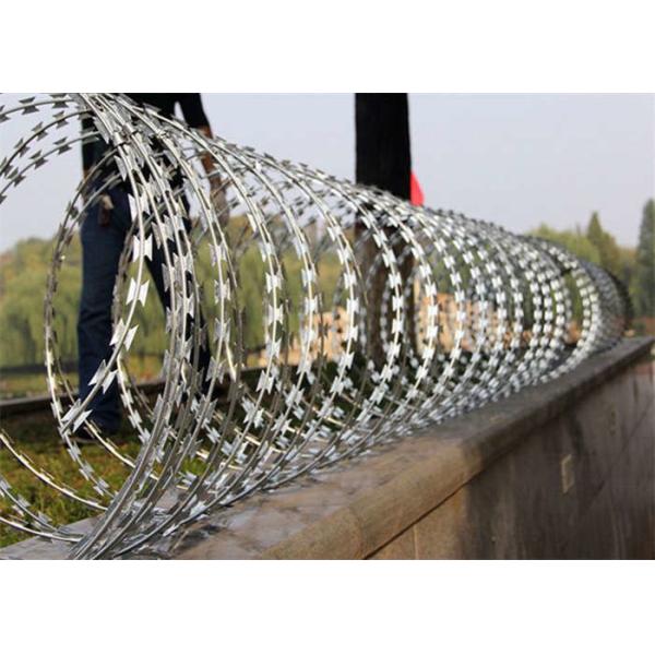 BTO-22 Galvanized Concertina Barbed Wire Razor Blade Wire Fencing