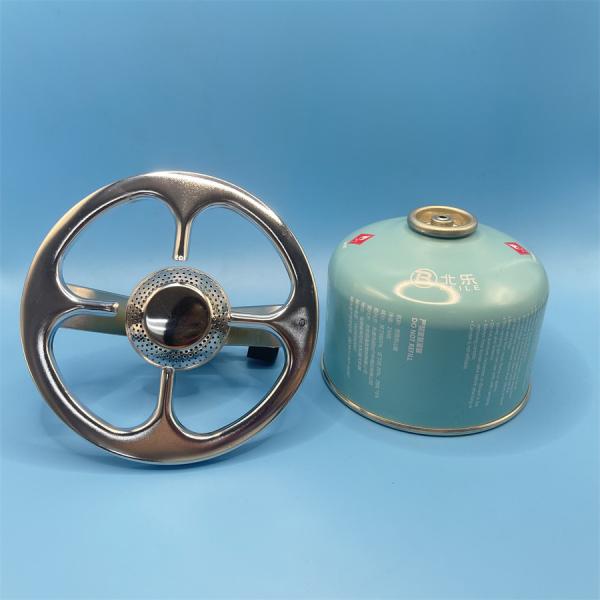 Переносная стальная мини-горелка для газа для приготовления пищи на открытом воздухе - компактная печь для кемпинга