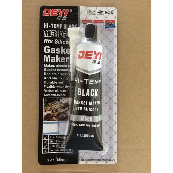 Black RTV Silicone Sealant Adhesive Gasket Maker High Temp For Industrial Equipment