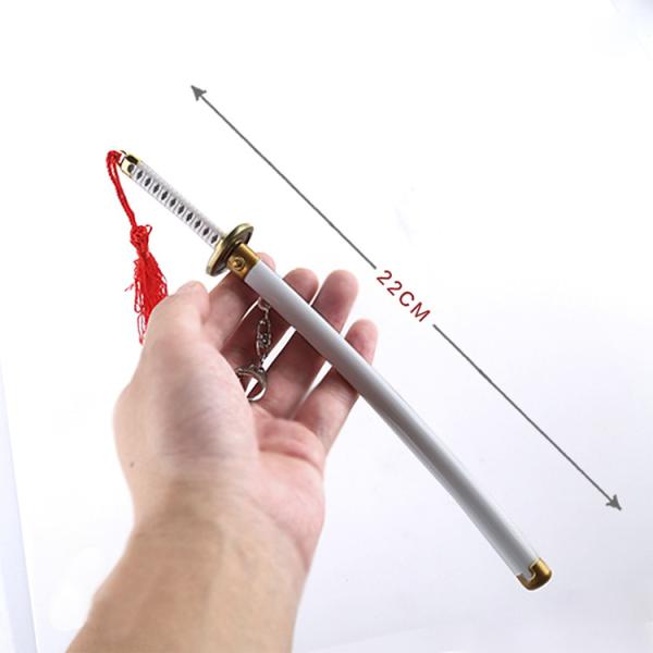 One Piece Wado Ichimonji Sword Keychain Zinc Alloy Automatic Elasitc Moving