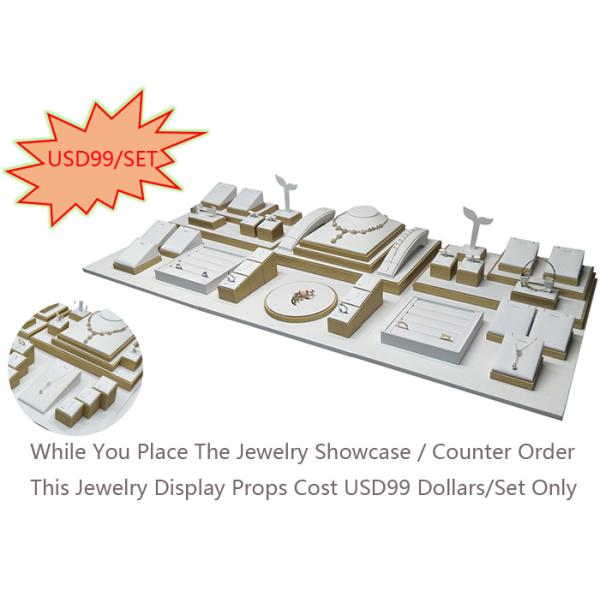 Розовое золото стеклянный ювелирный магазин дисплейный приставка / ювелирный приставка