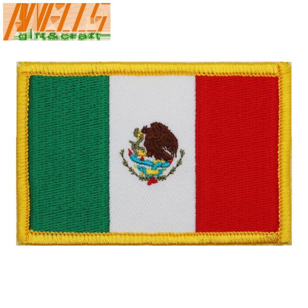 Mexico Flag Embroidered Patch Mexican Military Tactical Morale National Emblem Embroidery Patch