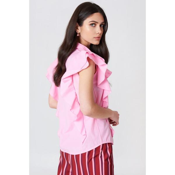 Camisa de señora Clothing Pink Frill Women