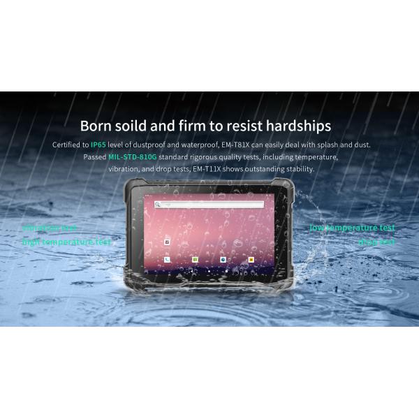 Водостойкий IP65 8-дюймовый прочный планшет с NFC и ARM Octa-Core процессором Android 10