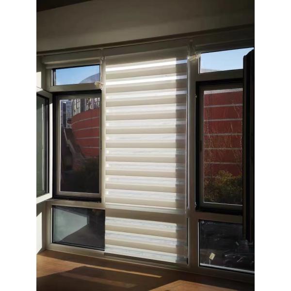 Window Semi-Blackout Zebra Blinds Fabric Double Layer 100% Polyester Shades for Windows