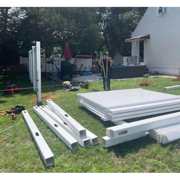 Легкая установка 6 футовых виниловых панелей ограждения для конфиденциальности