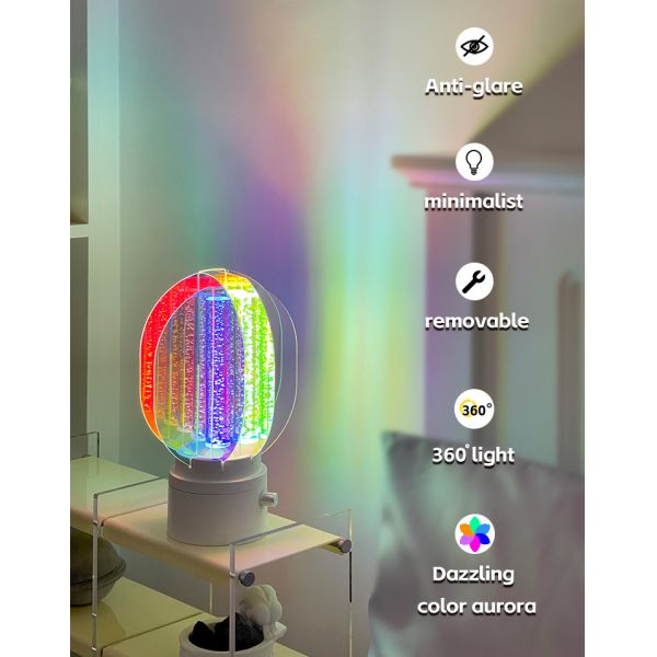 360° Rotating Light and Shadow Aurora Desktop Night for Lamp Desktop Gift
