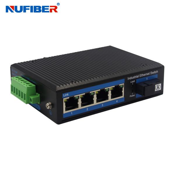 1000M Unmanaged Industrial Switch 4 Port Media Converter Rj45 To Fiber