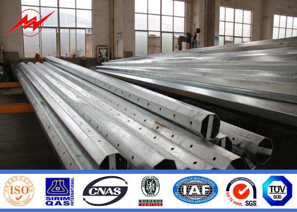 ASTM A36 Q235 Q345 Electrical Galvanized Steel Pole Transmission Line Pole