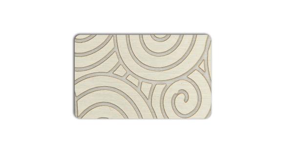 Placa de acero inoxidable grabada y repujada con anillo anti-huellas dactilares, 3 mm