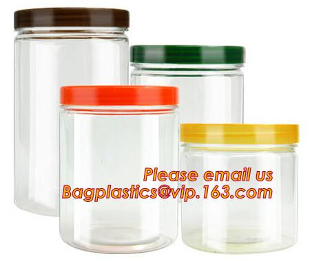 Clear Round Shape Plastic Clear Box /Plastic Clear Cylinder Packaging In China Empty Seal Jars Glass Bottle