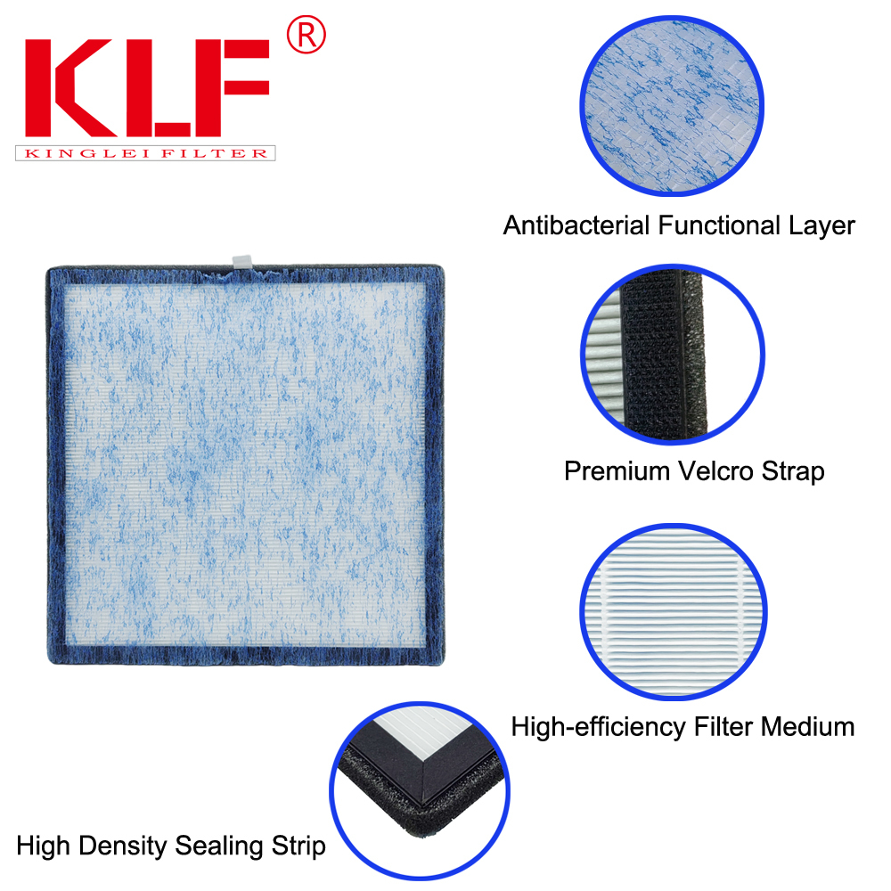 Blue Antibacterial Layer HEPA Grade Air Filter with Customizable Dimensions for High Efficiency Dust and Bacteria Removal