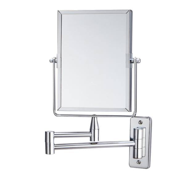 Foldable Wall Mounted Rectangle Bathroom Vanity Mirror HD Aluminum Lens Double - Sided