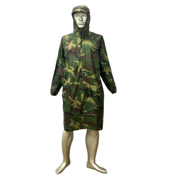 OEM Mens Camo imperméable avec capot 1pc camouflage imperméable pour femmes