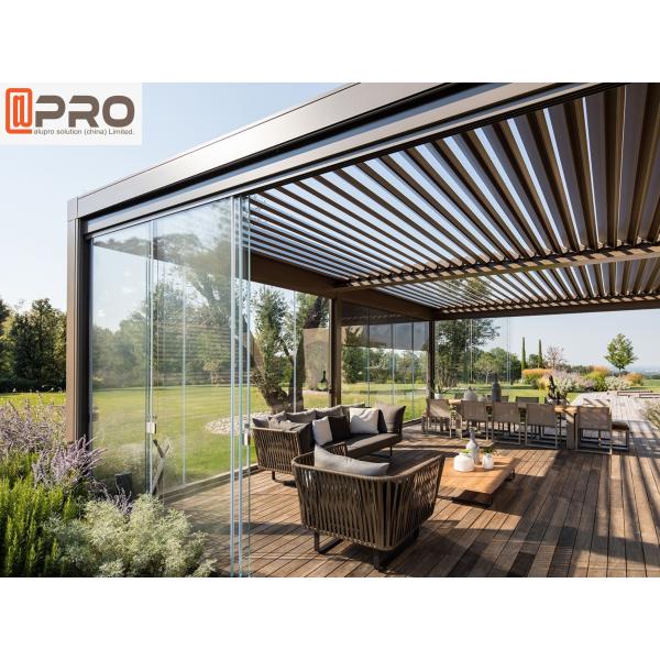 Black Modern Aluminum Pergola 16X12 Pool Cedar Waterproof Outdoor Bioclima Connecteur
