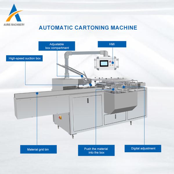 Horizontal Cartoning Automatic Food Packing Machine Hot Melt Adhesive Sealing
