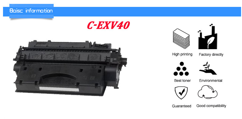 Неподдельные иК 1133 патрона тонера C-EXV копировальной машины канона 40 черная новая