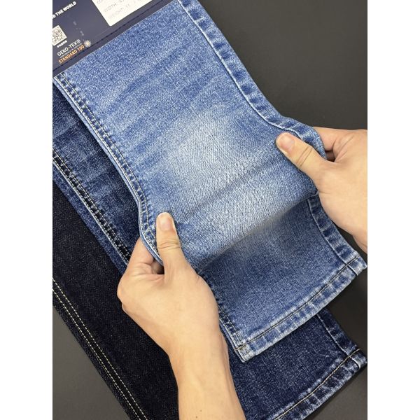 13.5oz Dark Blue Jean Fabric Comfort Cotton Polyester Spandex Denim Fabric