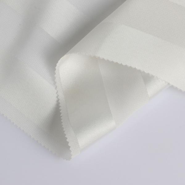 Recycled chiffon satin striped fabric is elegant and soft for pajamas/long skirts